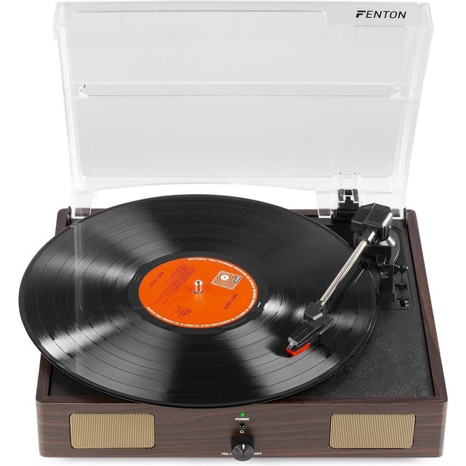 Fenton  RP106DW Plattenspieler, BT, dunkle Holzoptik 