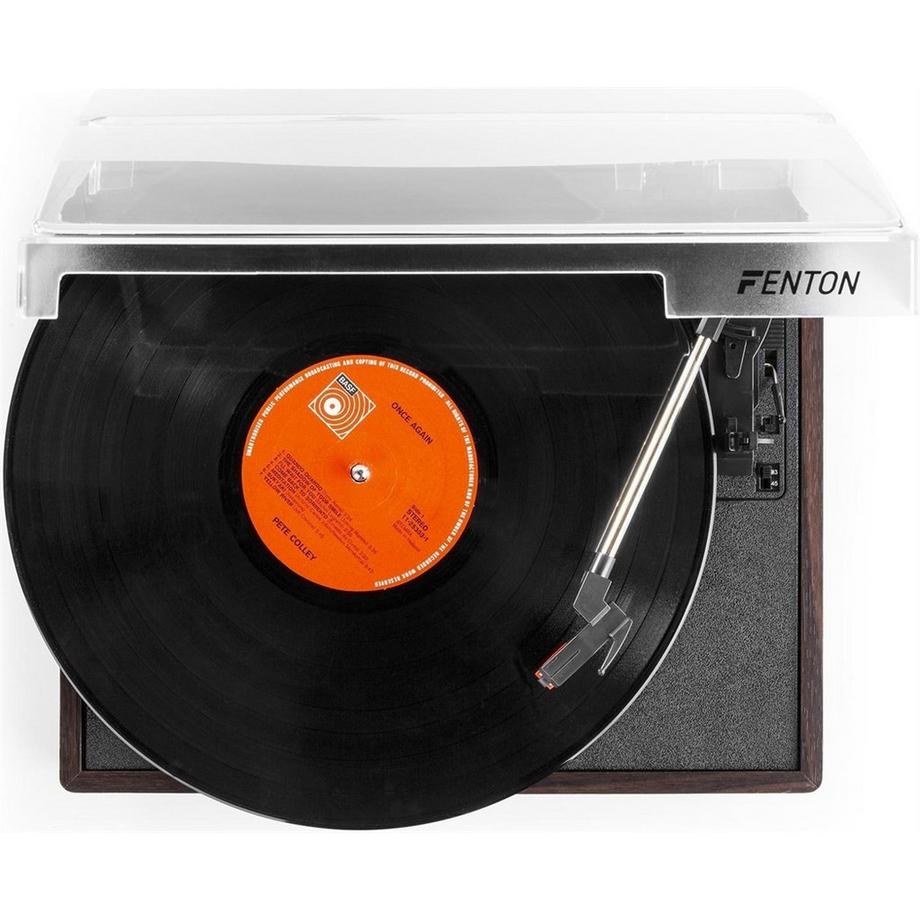 Fenton  RP106DW Plattenspieler, BT, dunkle Holzoptik 