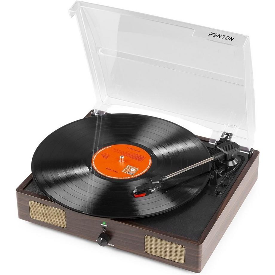 Fenton  RP106DW Plattenspieler, BT, dunkle Holzoptik 
