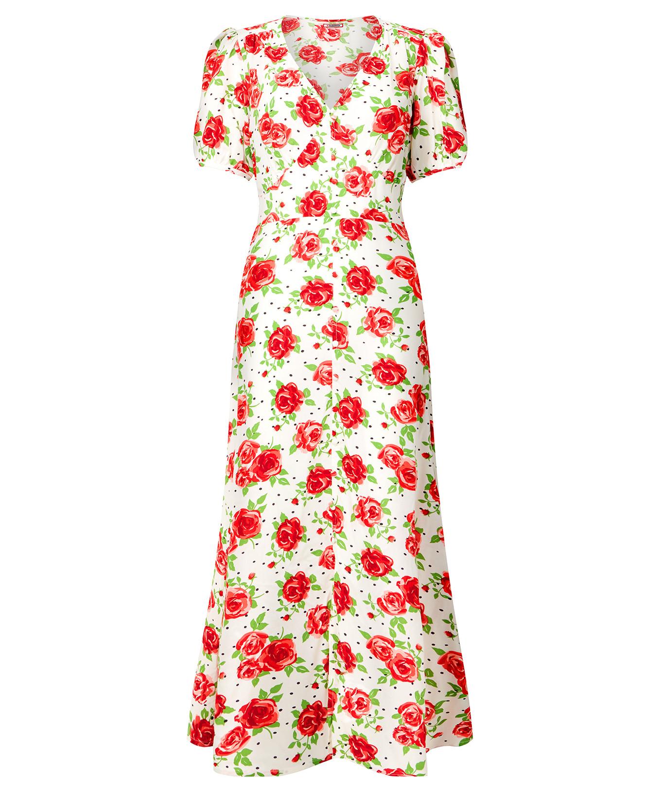 Joe Browns  Robe Midi Rétro Motif Roses 