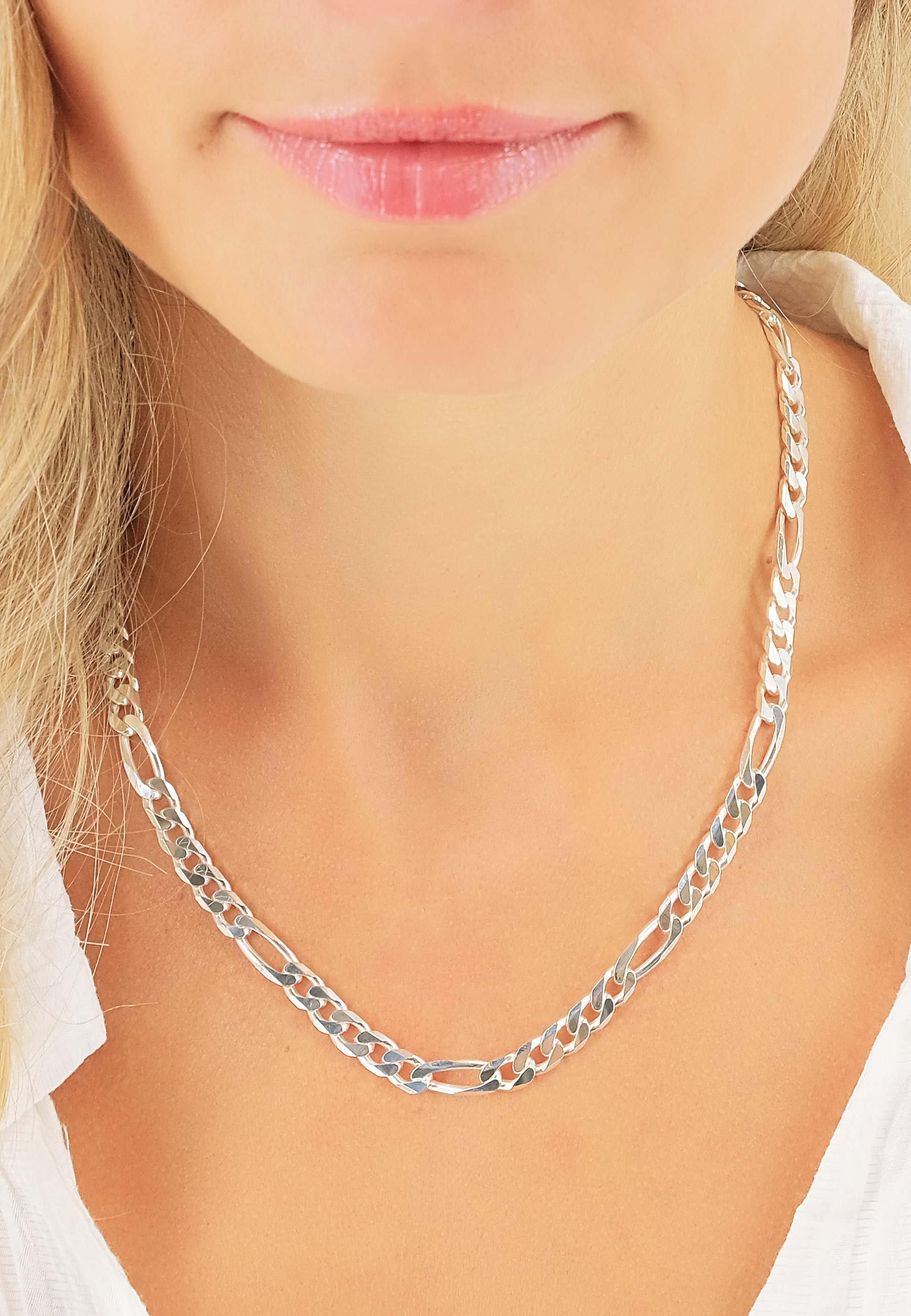 MUAU Schmuck  Collier Figaro Silber 925, 6.2mm, 60cm 