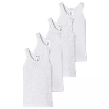 4er Pack Kids Girls Feinripp Organic Cotton - Unterhemd