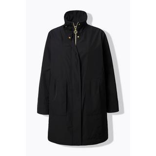 Ulla Popken Giacca Pieghe Decorative Taglio Svasato Collo Alto Maniche Lunghe  