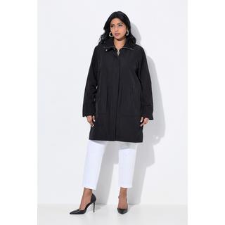 Ulla Popken Giacca Pieghe Decorative Taglio Svasato Collo Alto Maniche Lunghe  