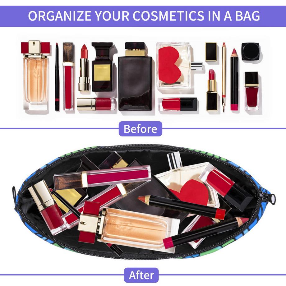 Only-bags.store Kosmetische Schminktasche Leinwand Handtasche Mini Tasche Geldbörse Kosmetische Schminktasche Leinwand Handtasche Mini Tasche Geldbörse 