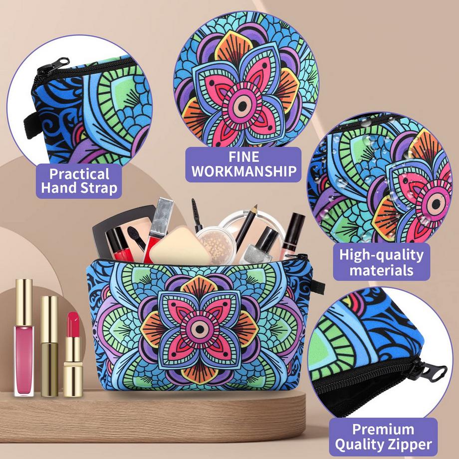 Only-bags.store Kosmetische Schminktasche Leinwand Handtasche Mini Tasche Geldbörse Kosmetische Schminktasche Leinwand Handtasche Mini Tasche Geldbörse 
