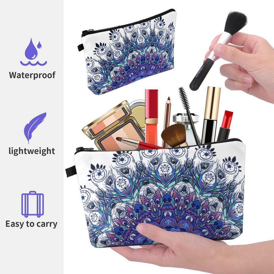 Only-bags.store Kosmetische Schminktasche Leinwand Handtasche Mini Tasche Geldbörse Kosmetische Schminktasche Leinwand Handtasche Mini Tasche Geldbörse 