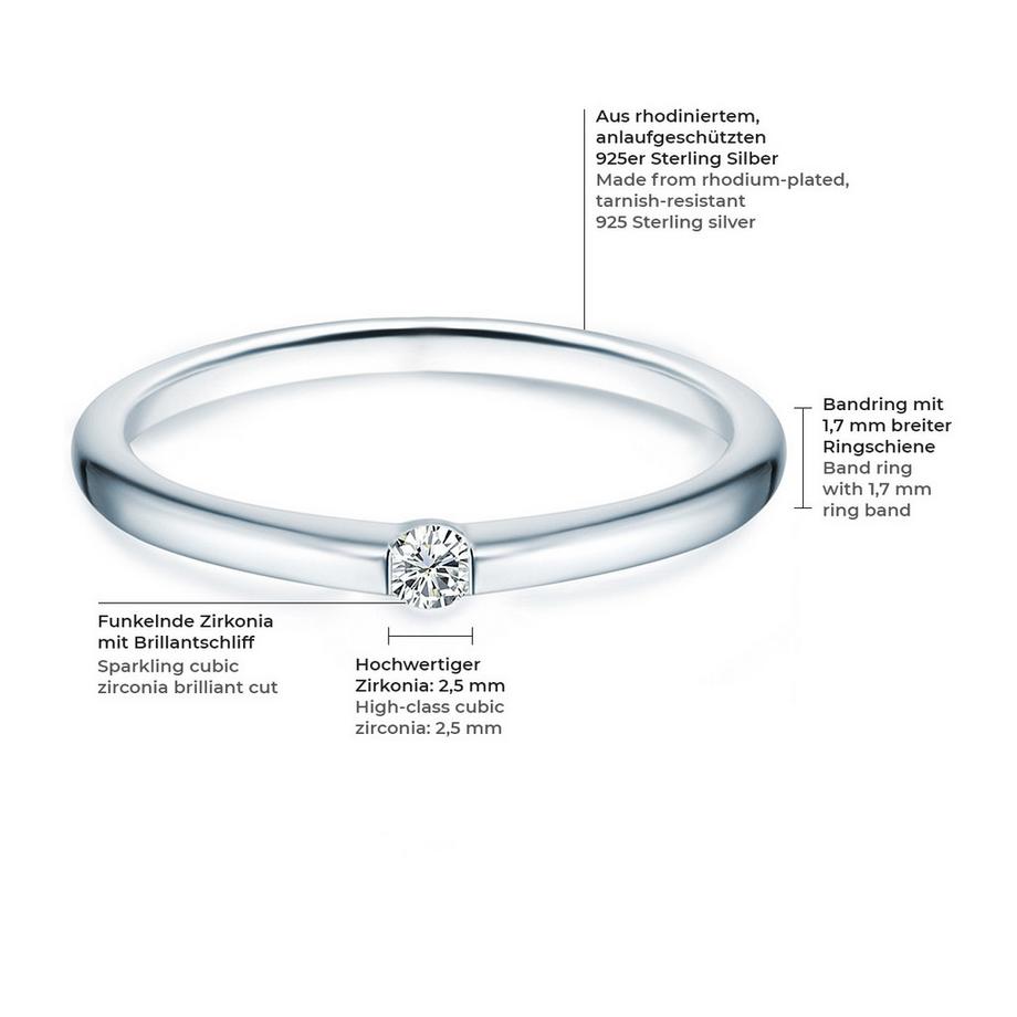 Rafaela Donata  Ring Sterling Silber Zirkonia weiß 