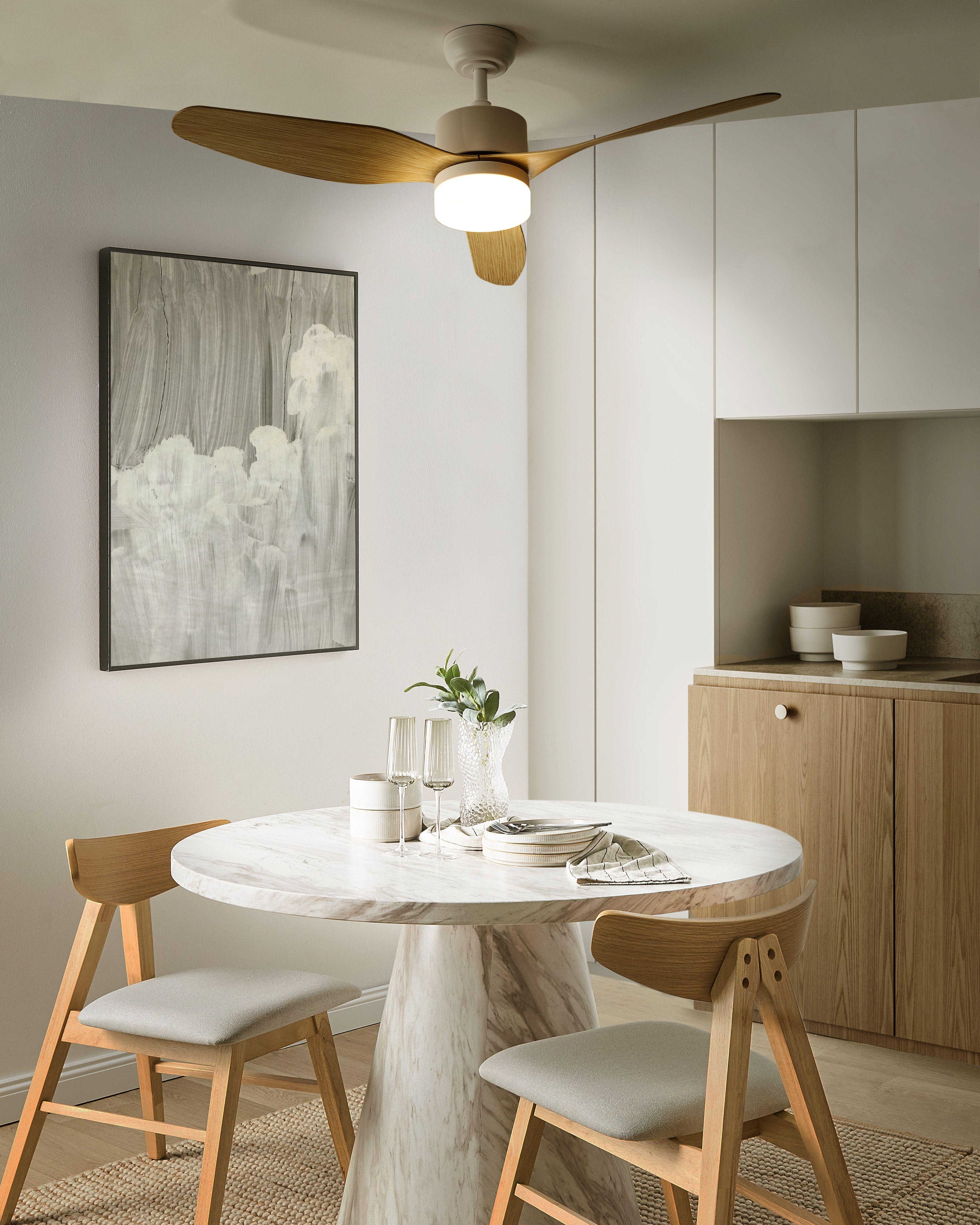 Beliani Ventilateur de plafond avec lampe en Matière synthétique Moderne ANDERSON  