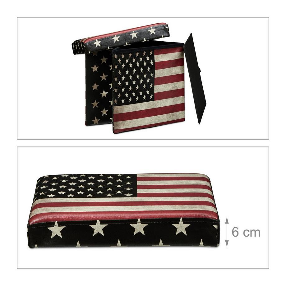 B2X Hocker mit Stauraum Trendmotiv  