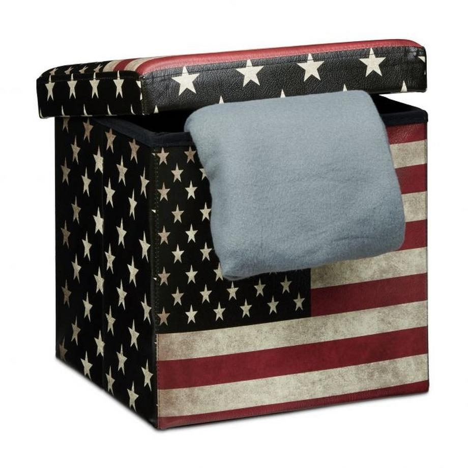 Tabouret avec espace de rangement motif Trend