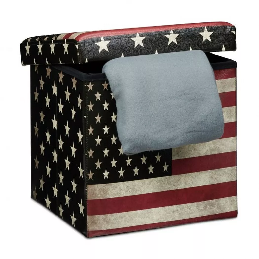 B2X - Sgabello con vano contenitore Motivo Trend, 38X40CM