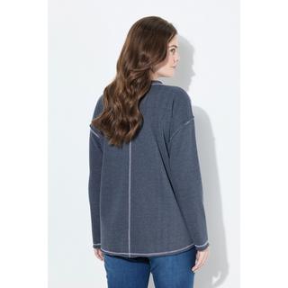 Ulla Popken Houston Col V Manches Longues Sweat-shirt  