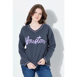 Ulla Popken Houston Col V Manches Longues Sweat-shirt  