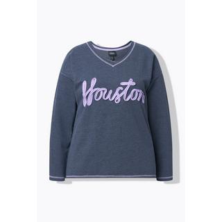 Ulla Popken Houston Col V Manches Longues Sweat-shirt  