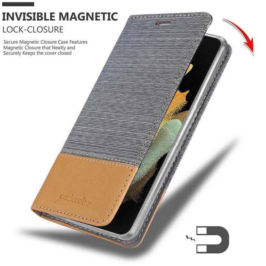 Cadorabo  Hülle für Samsung Galaxy S21 ULTRA Magnetverschluss, Kartenfach 