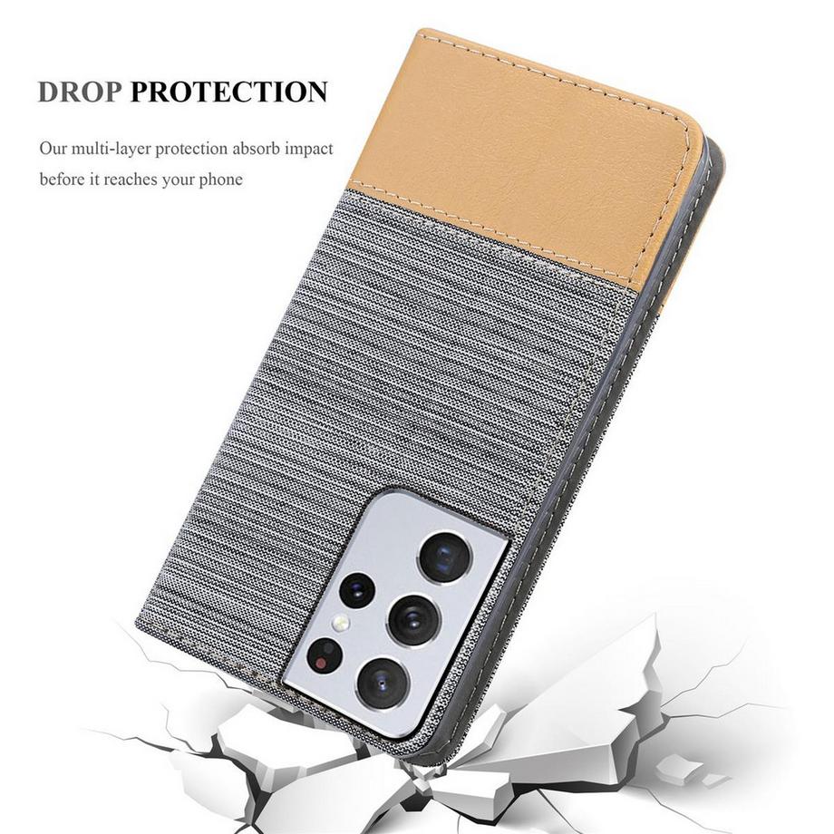 Cadorabo  Hülle für Samsung Galaxy S21 ULTRA Magnetverschluss, Kartenfach 