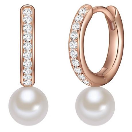 Valero Pearls  Femme Créoles en argent 