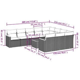 VidaXL Garten sofagarnitur poly-rattan  