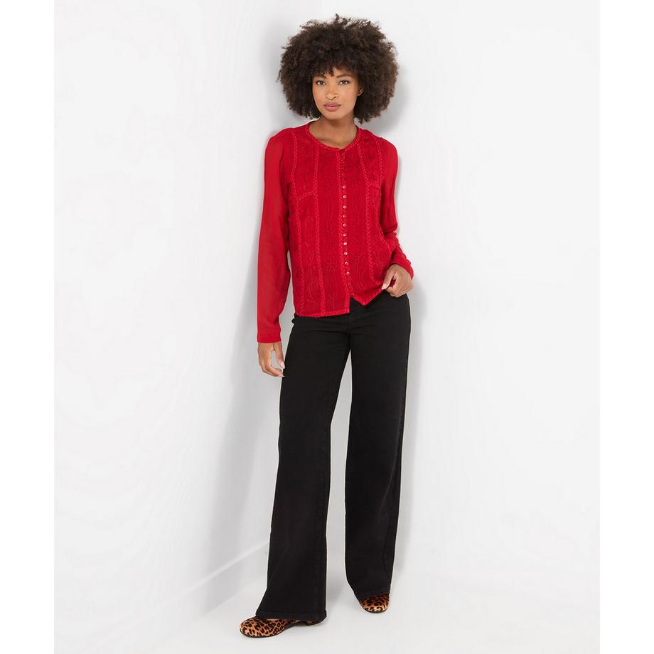 Joe Browns Blouse Boutonnée Brodée Emily avec Caraco  
