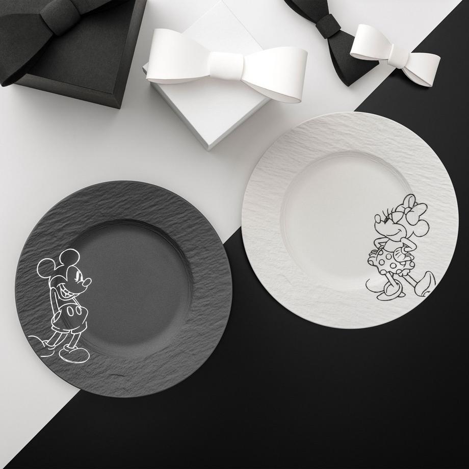 Villeroy&Boch Frühstücks-/Dessertteller, 2-teilig Manufacture Rock - Mickey Mouse  