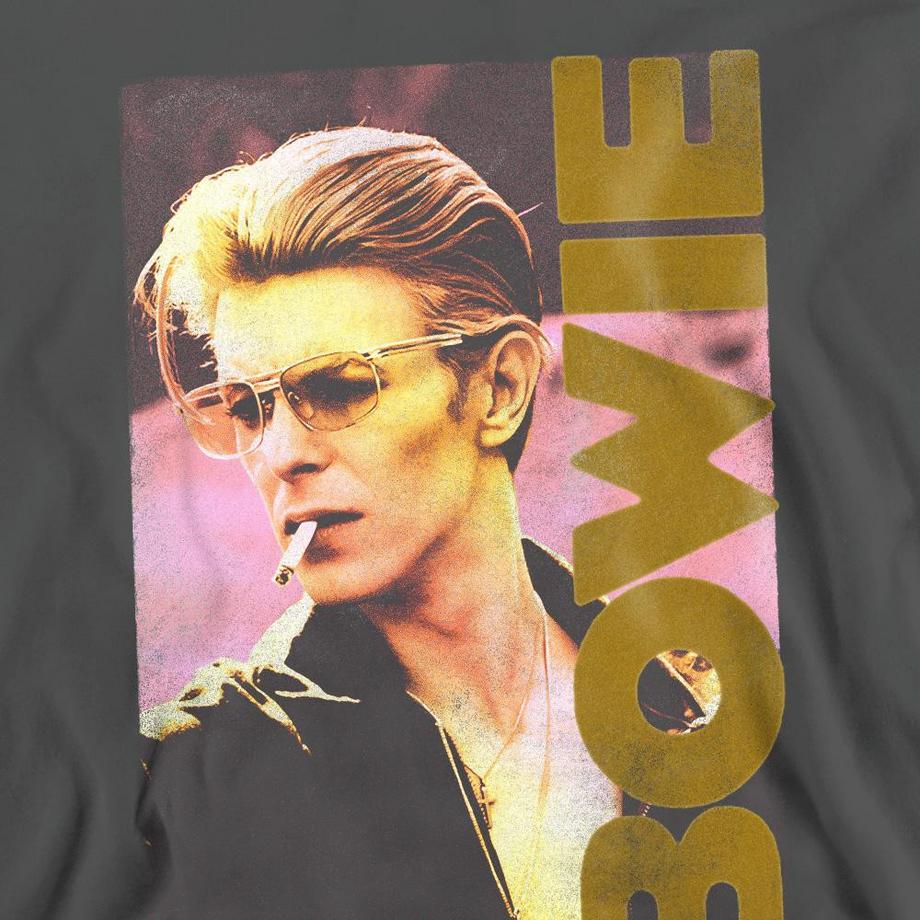 David Bowie Smokin Grafikdruck Sweatshirt  