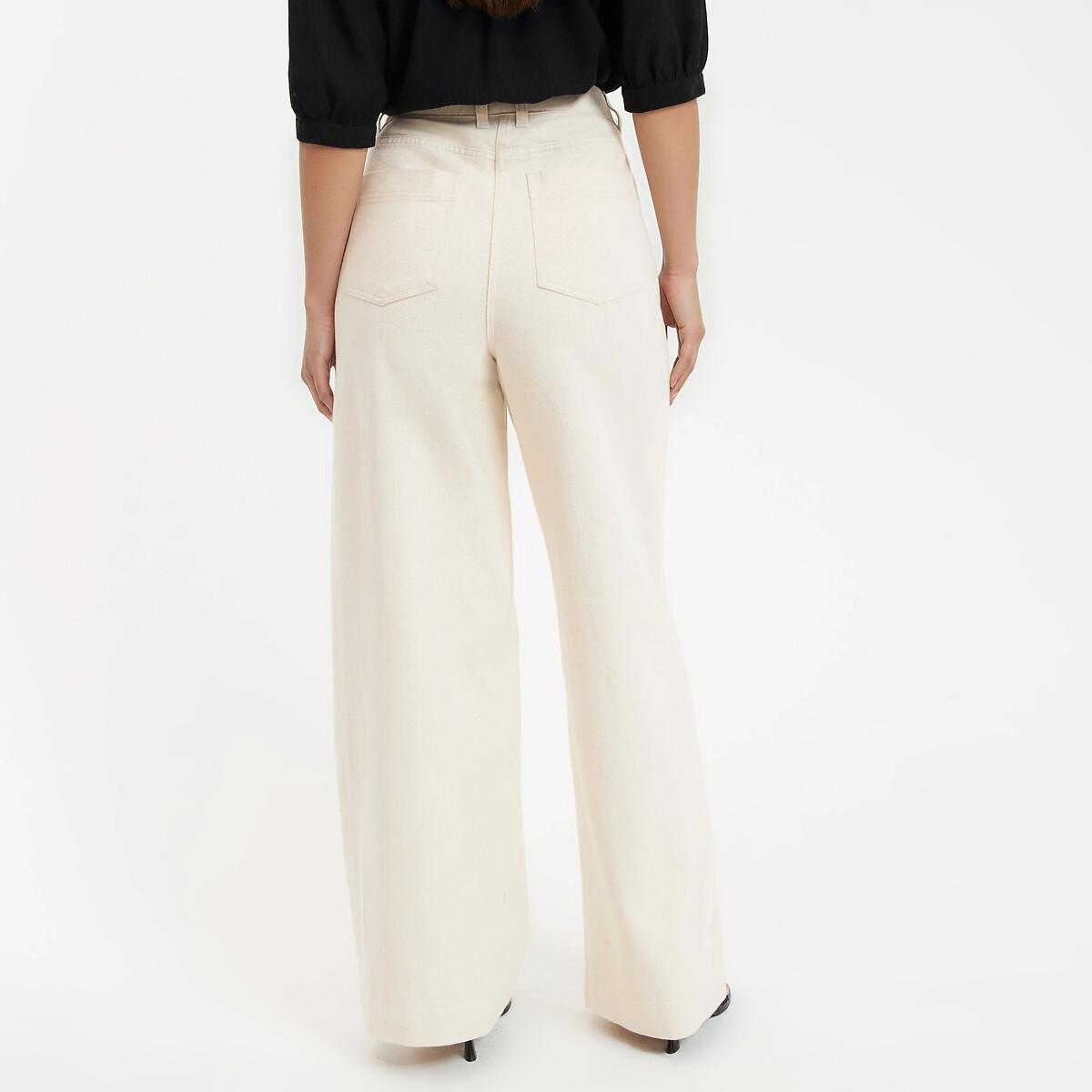 La Redoute Collections Weite High Waist Baumwoll-Twill Hose  