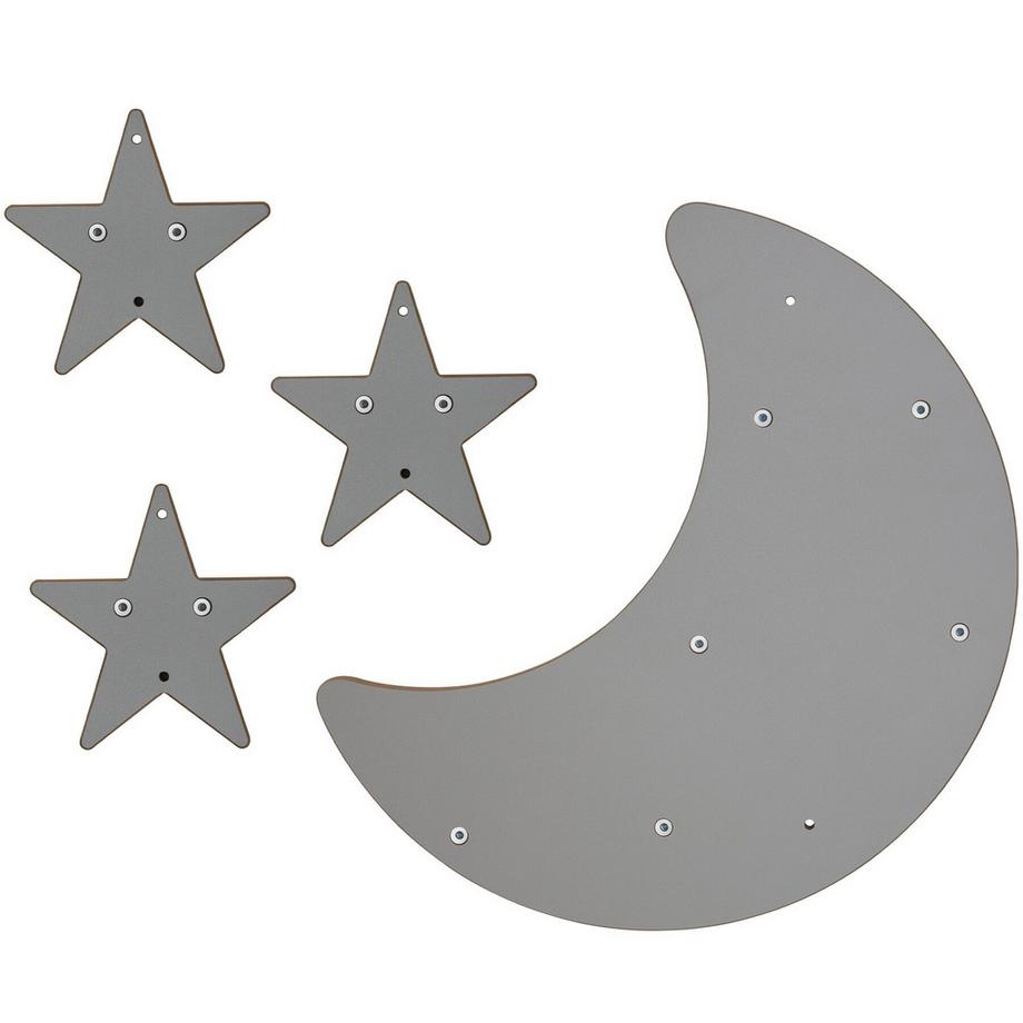 Tectake Wandregal MyLittleStory Star, für bis zu 25 Tonies, magnetisch, doppelseitige Metallstreifen  