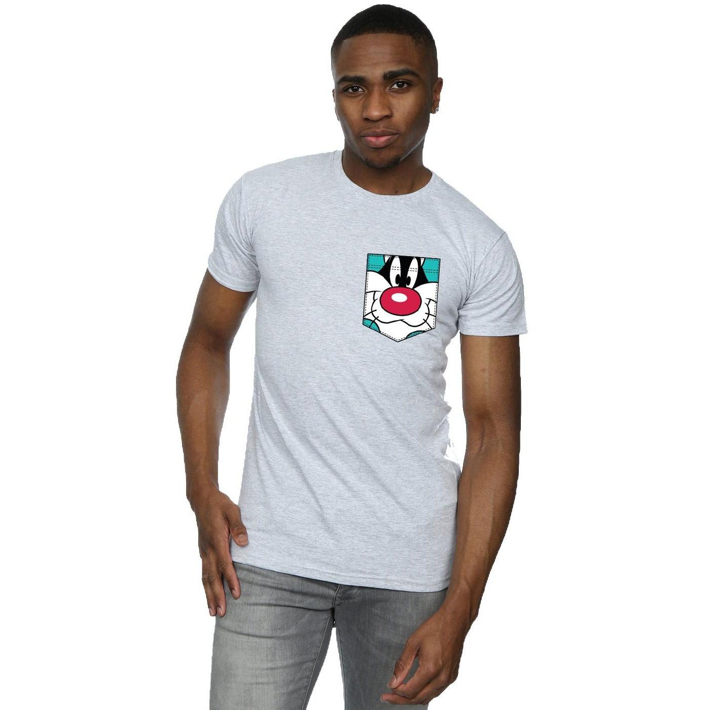 LOONEY TUNES Sylvester the Cat T-Shirt Stampata  