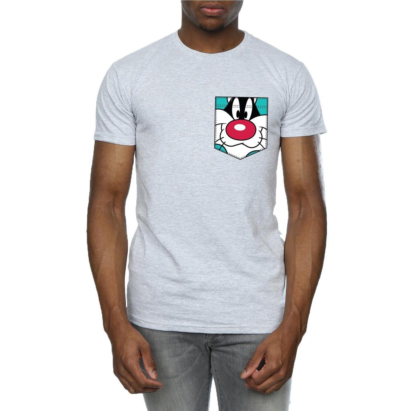 LOONEY TUNES Sylvester the Cat T-Shirt Stampata  