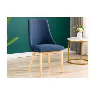 Vente-unique Stuhl 2erSet Stoff Kautschukholz  AGLANE  Blau