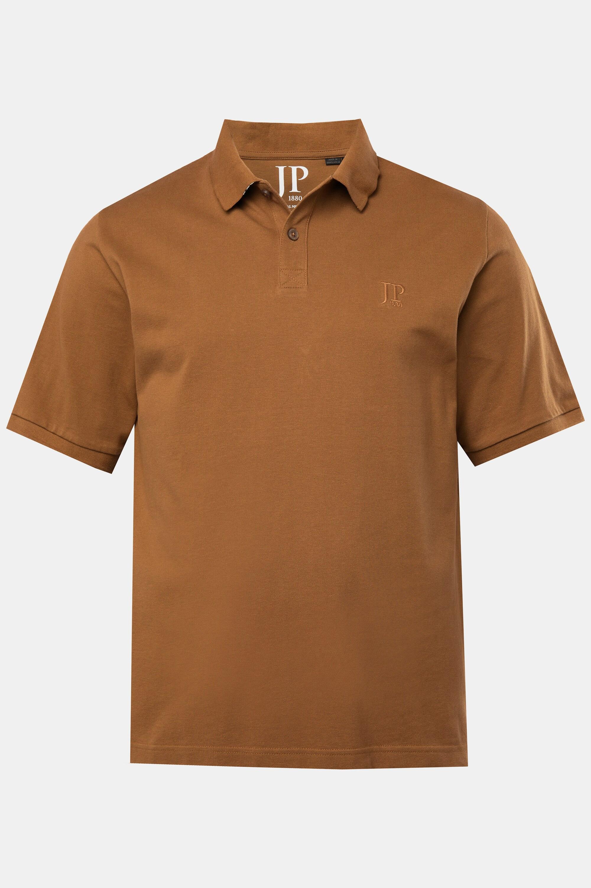 JP1880 Piqué Halbarm Poloshirt mit Unterkragenprint  