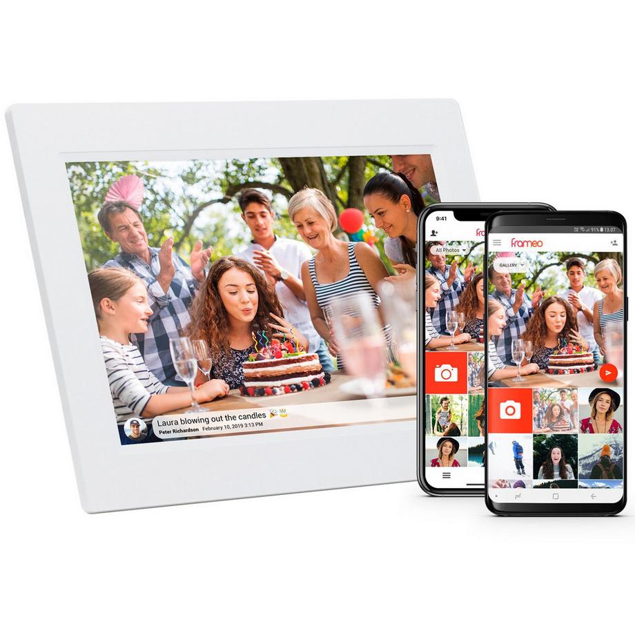 DENVER  PFF-1015W 10,1" Smart-Fotorahmen mit FRAMEO-Software Weiß 