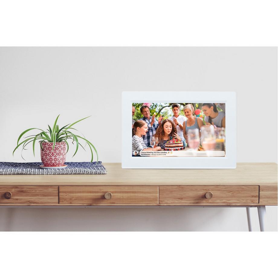 DENVER  PFF-1015W 10,1" Smart-Fotorahmen mit FRAMEO-Software Weiß 