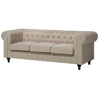 Beliani Canapé 3 places en Polyester Glamour CHESTERFIELD  