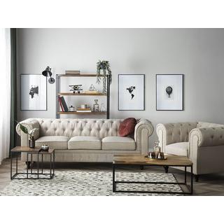 Beliani 3 Sitzer Sofa aus Polyester Glamourös CHESTERFIELD  