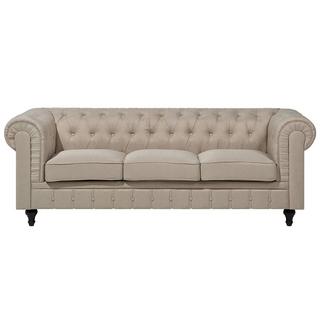 Beliani 3 Sitzer Sofa aus Polyester Glamourös CHESTERFIELD  