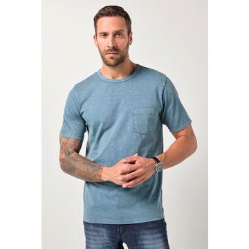 T-Shirt, Halbarm, Brusttasche, Vintage Look