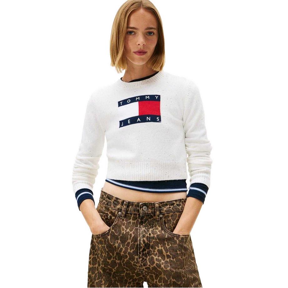 TOMMY JEANS Pullover a Costine con Taglio Corto  