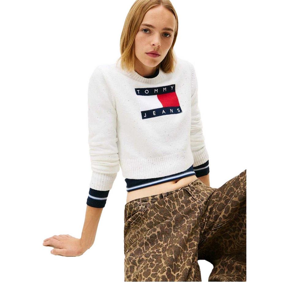 TOMMY JEANS Pullover a Costine con Taglio Corto  