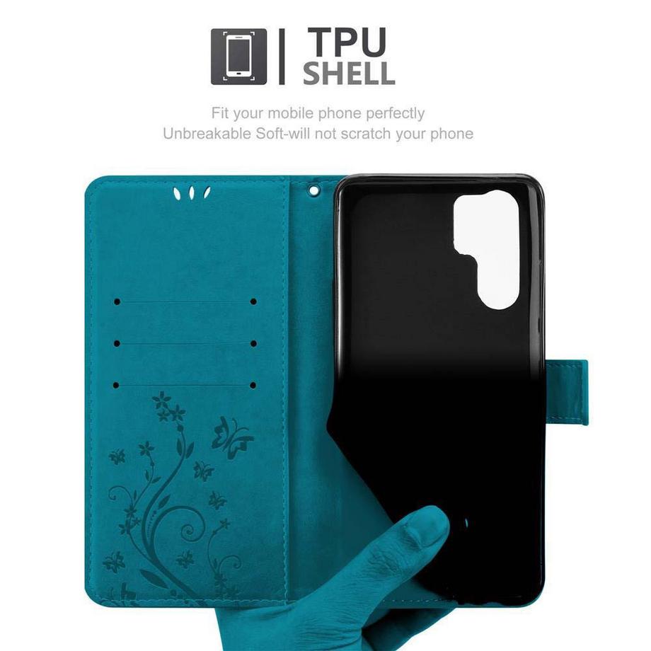 Cadorabo  Hülle für Huawei P30 PRO Blumen Design Magnetverschluss 
