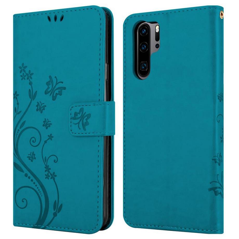 Cadorabo  Hülle für Huawei P30 PRO Blumen Design Magnetverschluss 
