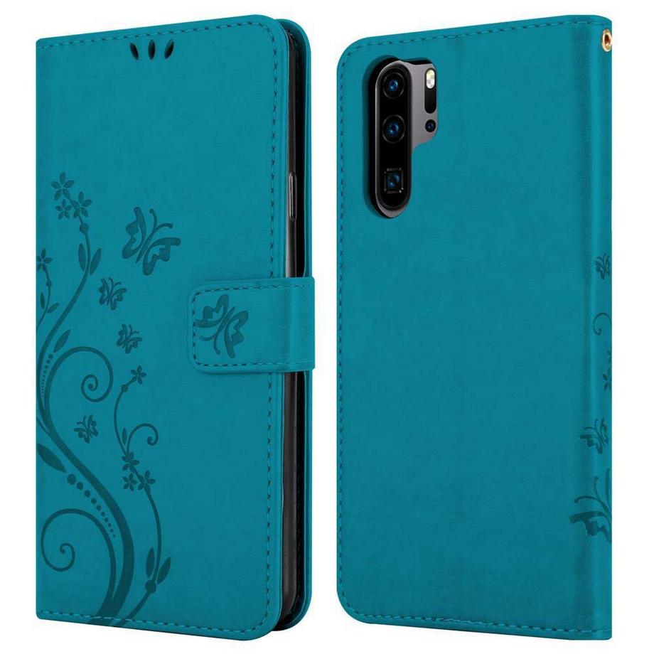 Cadorabo  Hülle für Huawei P30 PRO Blumen Design Magnetverschluss 