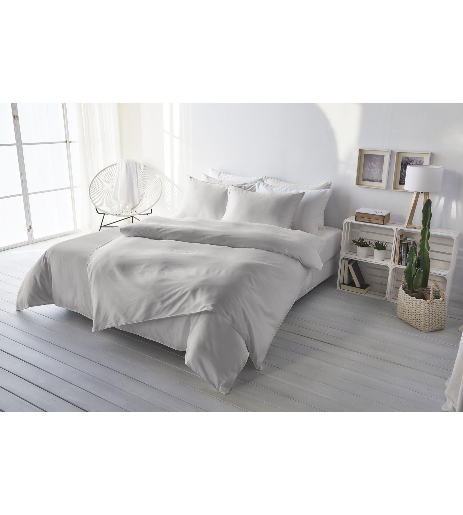 Living Home Uni Satin Set di biancheria da letto  