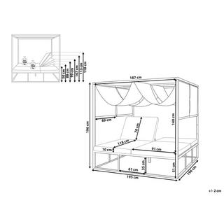 Beliani Sonnenliege aus Aluminium Modern PALLANZA  