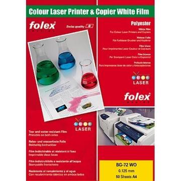 Laserfolie Color-Laser, BG-72 WO Folex, A4, .125 mm, 50 Blatt