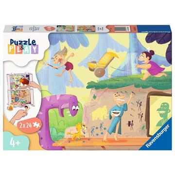 Puzzle Dinosaurier im Sommer (2x24)