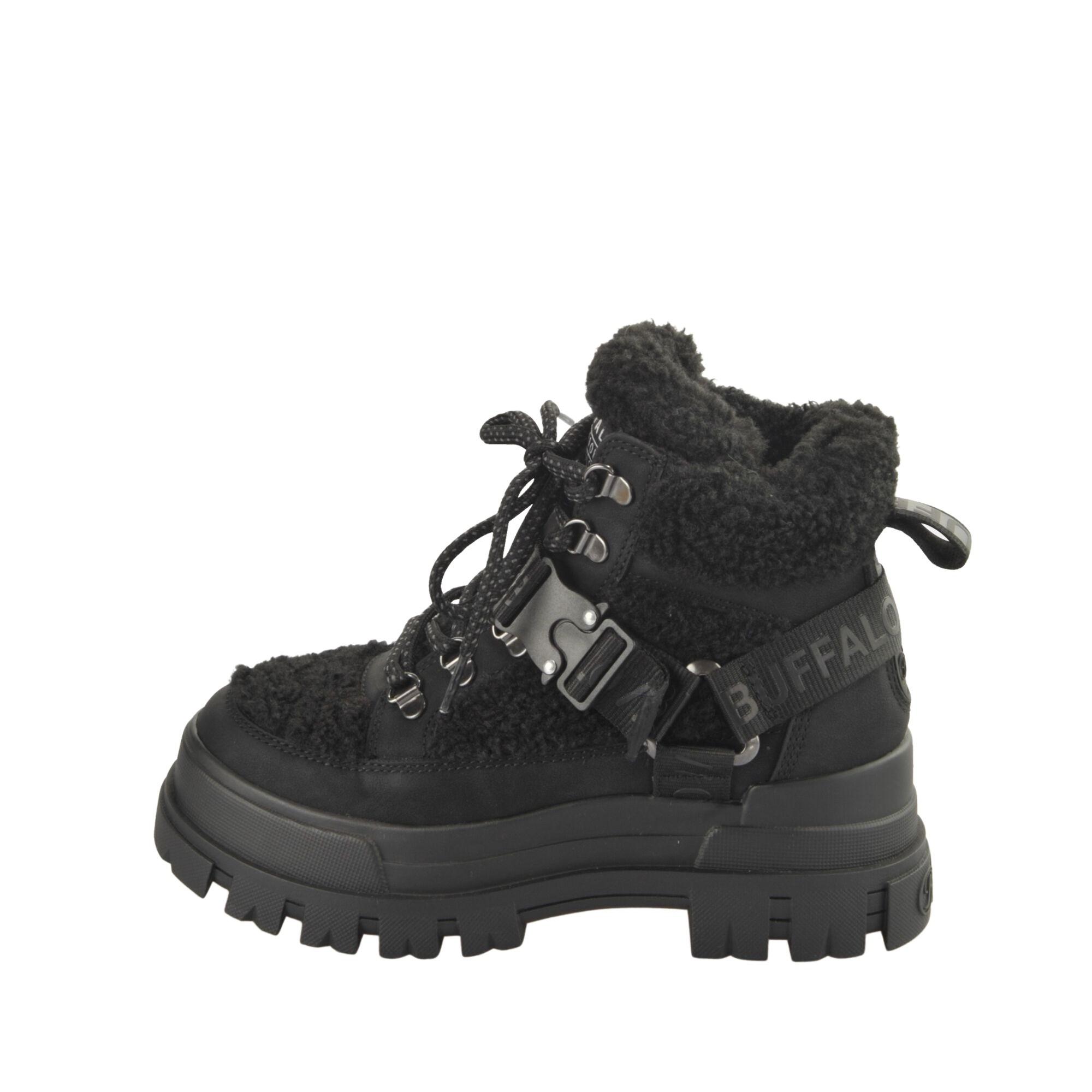 Buffalo  damen stiefeletten aspha com mid warm - vegan nubuck/fur 