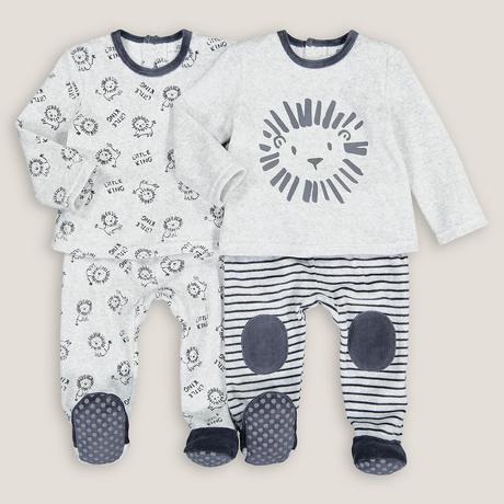 La Redoute Collections  2er-Pack 2-teilige Samt-Pyjamas 