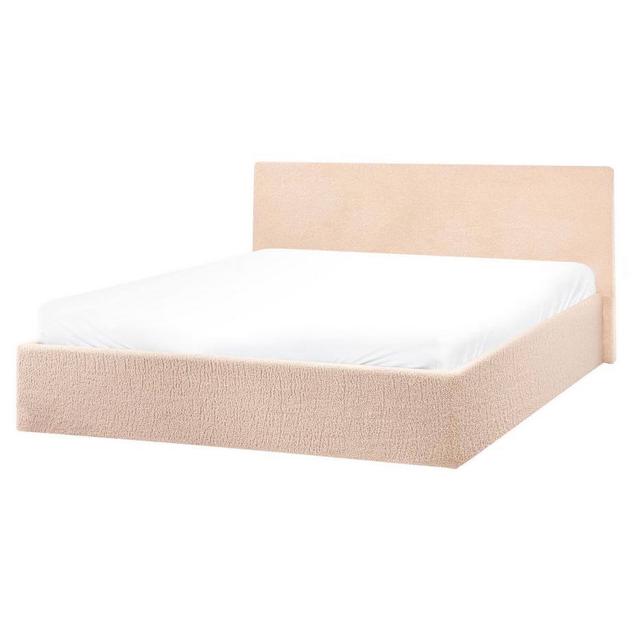 Beliani Letto contenitore en Bouclé Scandinavo ORBEY  